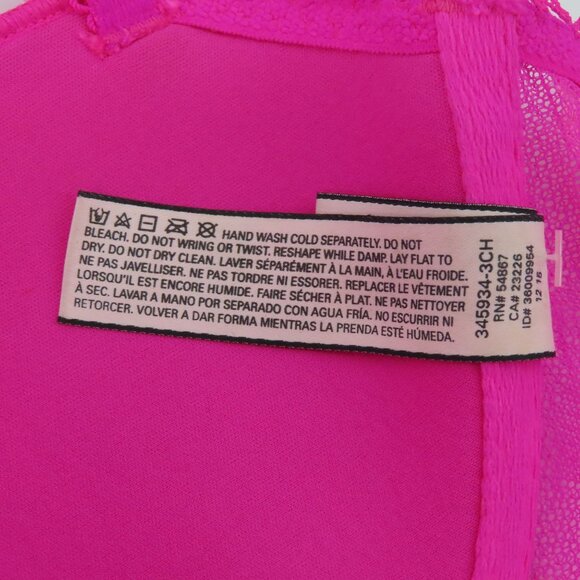 Victorias Secret 32D Dream Angels Lined Demi Underwire Pink Lace Corset Bra - Picture 13 of 15